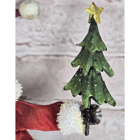 Old World Santa Gifts VTG Design Fabric Mache Roly Poly Christmas Ornament 6" - Picture 3 of 8